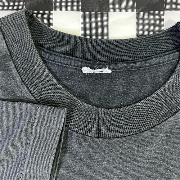 Snake Rattlers Brand Faded Black Vintage T Shirt Single Stitch Made In USA 90s - Picture 5 of 5